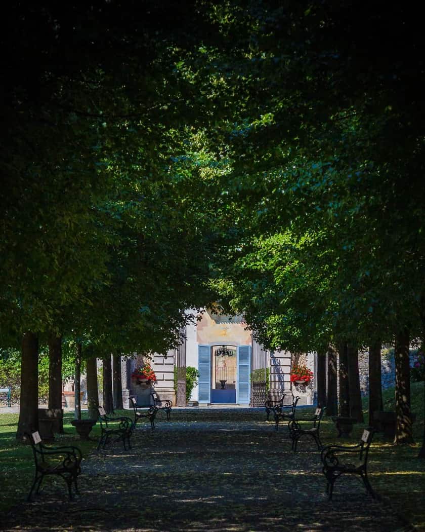 Dettaglio di affresco settecentesco all’interno della Villa Della Porta Bozzolo