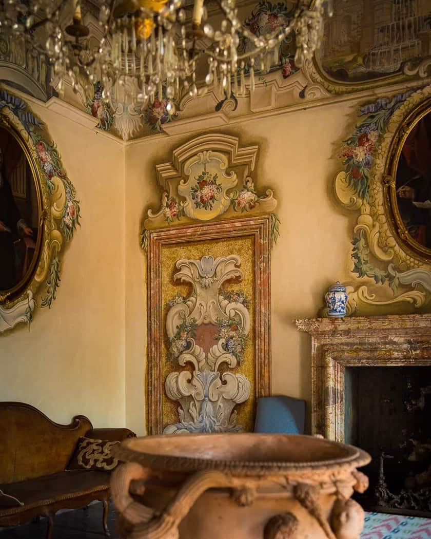 Scorcio dei giardini monumentali di Villa Della Porta Bozzolo